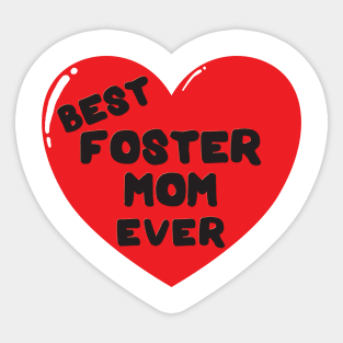 Best foster mom ever heart doodle hand drawn design Sticker